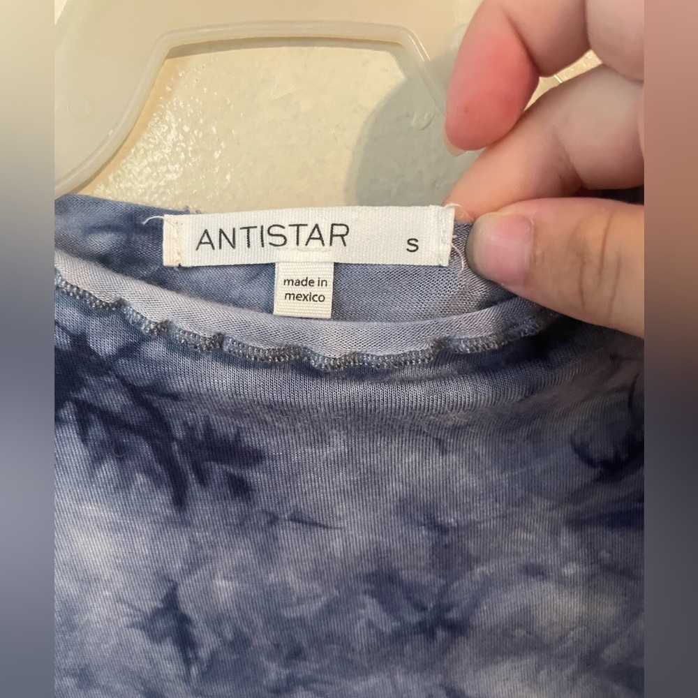 Antistar crop top size S tie dye scalloped hem soft grunge - Picture 2 of 5